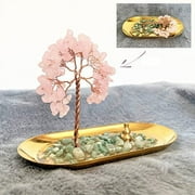Incense Holder for Sticks, Healing Crystal Stone Money Tree Incense Burner, Ash Catcher for Yoga, Meditation and Home Decor