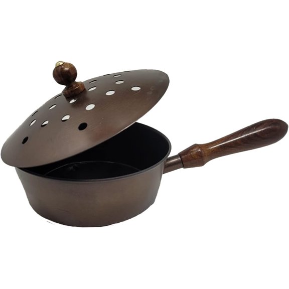 Incense Pan Set Copper Coloured Incense Burner for Smoking Frankincense, Resins