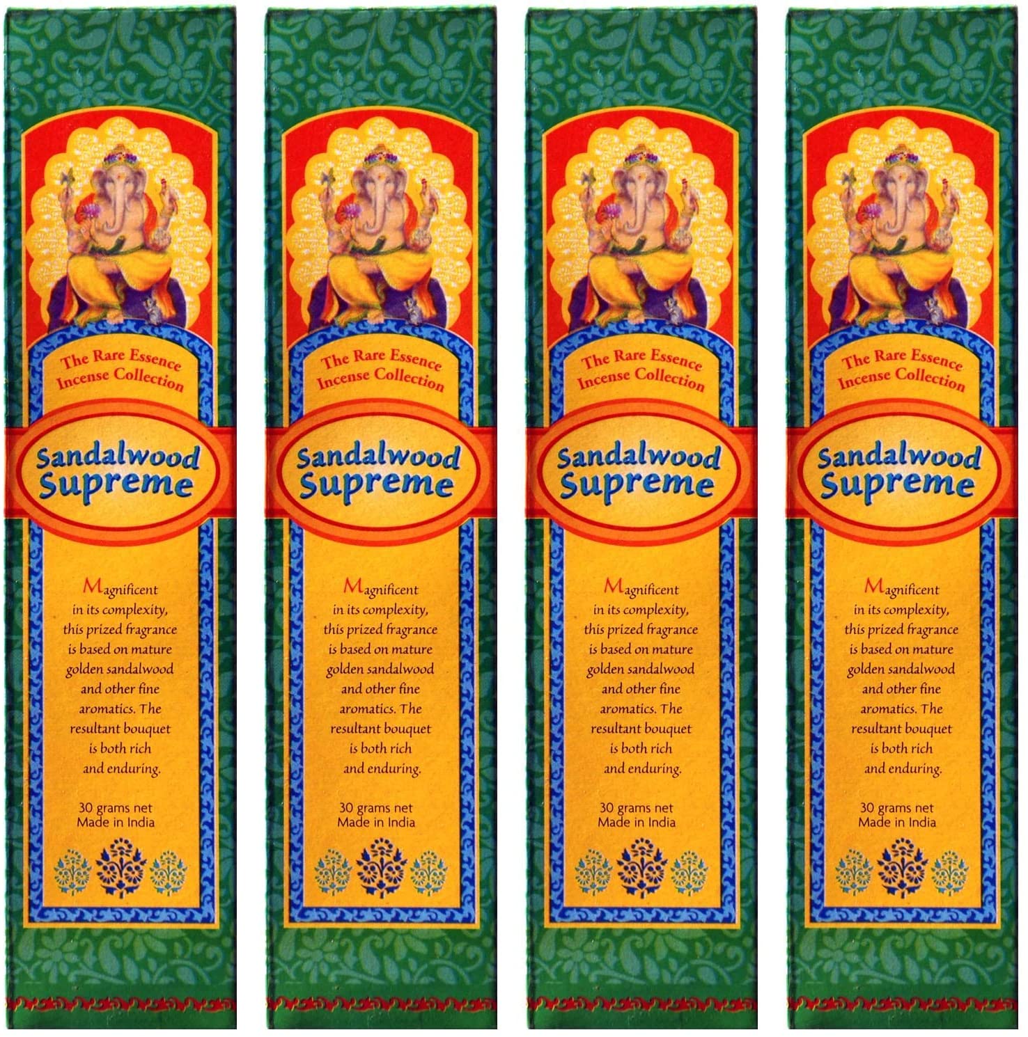 Incense Sandalwood Supreme - 30 Gram Box - Sold in Quantities of 4 Boxes