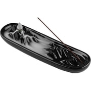 Incense Stick Holder Waterfall Incense Burner Backflow Ceramic Incense Holder for Sticks and Cones Handmade Ash Catcher Incense Tray Home Decor Yoga Meditation, Red Glazed