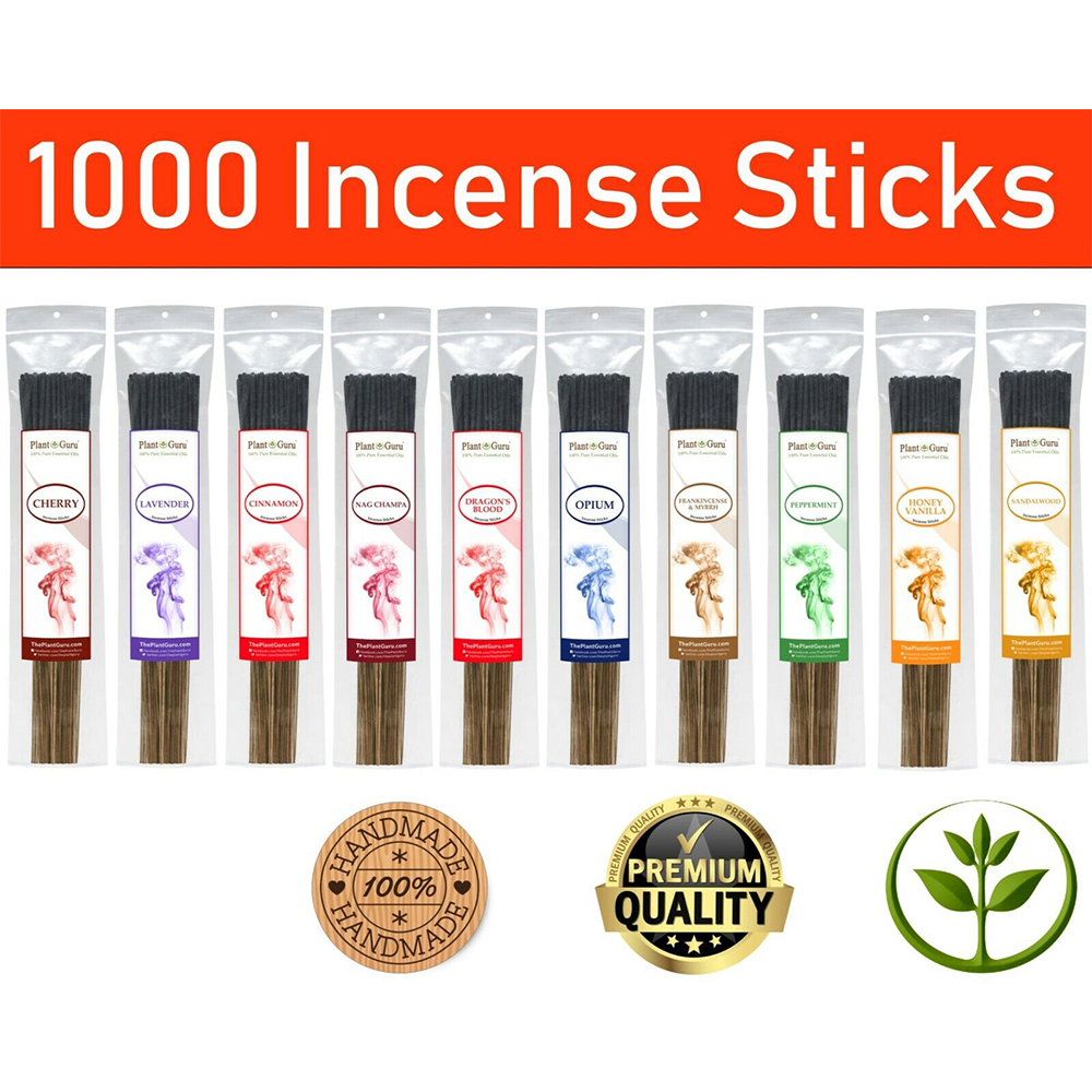 Incense Sticks Bulk 1000 Variety Pack Set Mix Hand Dipped Handmade