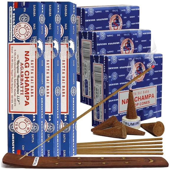 Incense Sticks and Nagchampa Incense Cone Variety Pack Bundle Insence-Sticks Insence Insense Insiensos