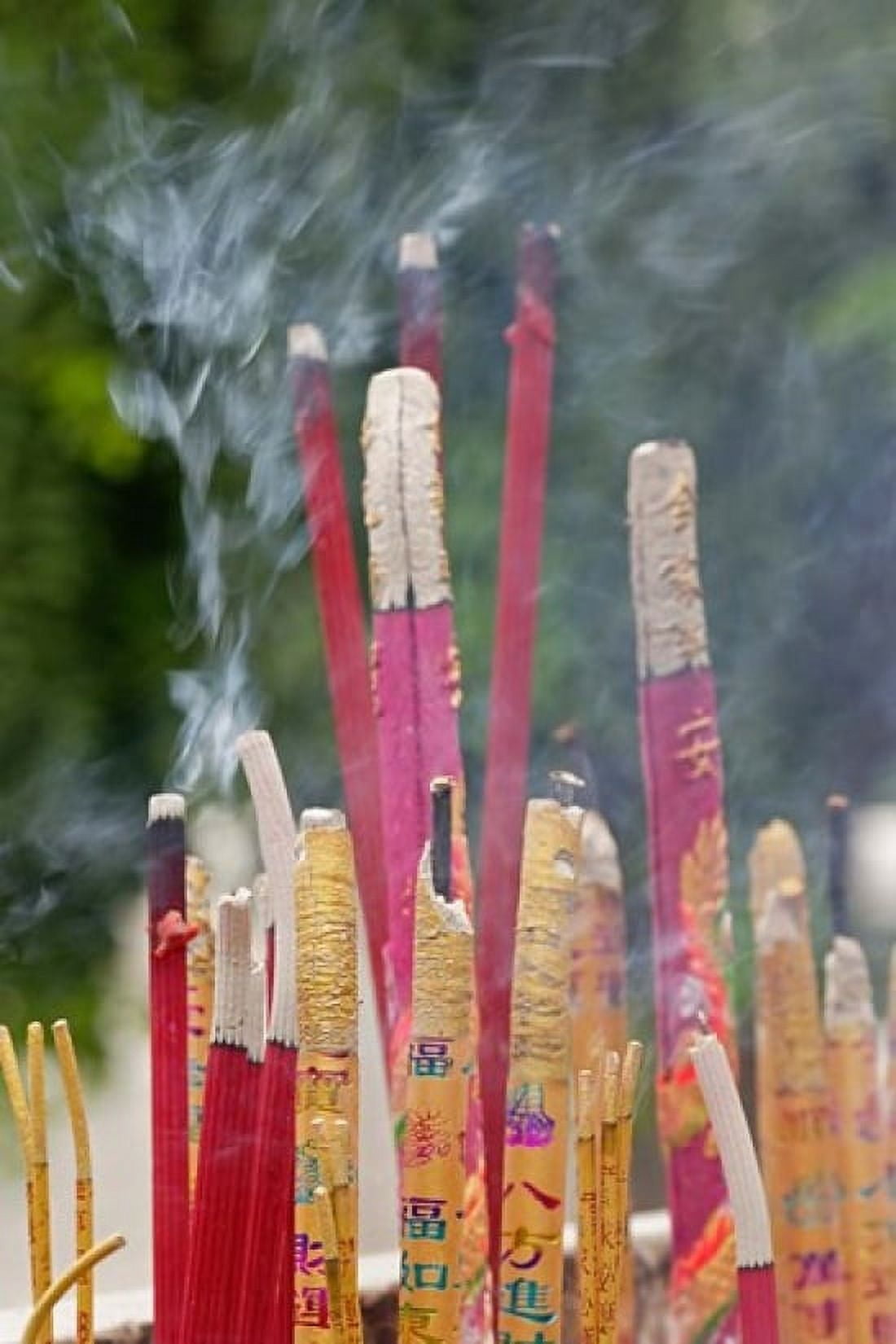Incense burning Big Wild Goose Pagoda Xian China Canvas Art - Adam Jones DanitaDelimont (23 x 35)