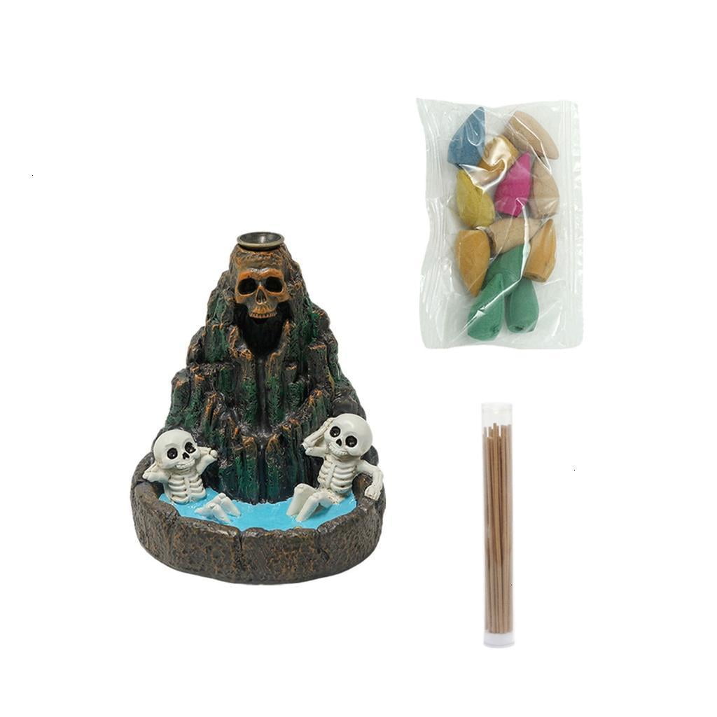 Incenses Burners,Skeleton Mountain Backflow Incenses Holder Aromatherapys Ornament