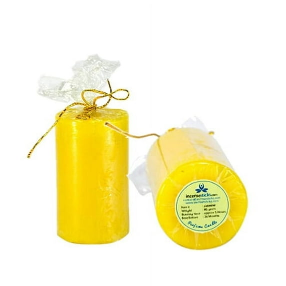 Incensesticks Jasmine Scented Pillar Candles, Small, 85 gms with 5 h Burn Time