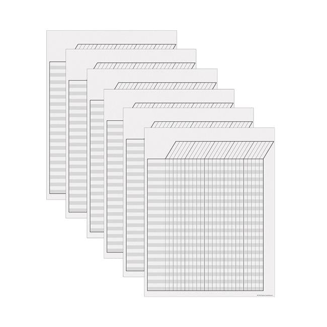Incentive Chart Dry Erase, White - Pack of 6
