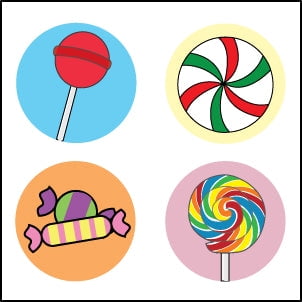SHAPES ETC. Incentive Stickers - Candy