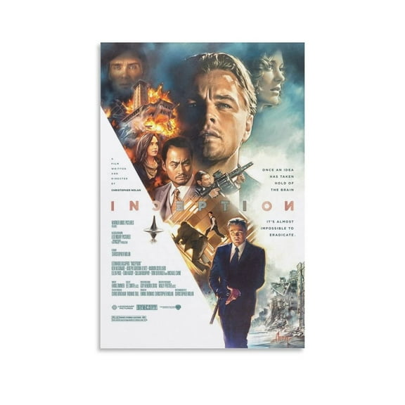 Inception Classic Movie Poster 4 Posters Art Print Wall Photo Paint Poster Hanging Picture Family Bedroom Decor Gift