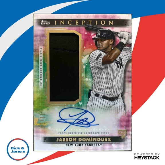 Inception Jasson Domnguez #AGSR-JD Autograph Relic Cards Fielding Glove
