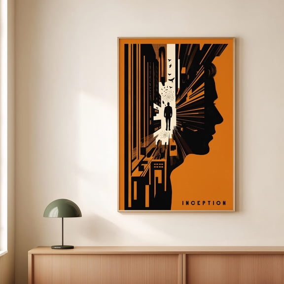 Inception Minimalist Wall Art Christopher Nolan Retro Poster
