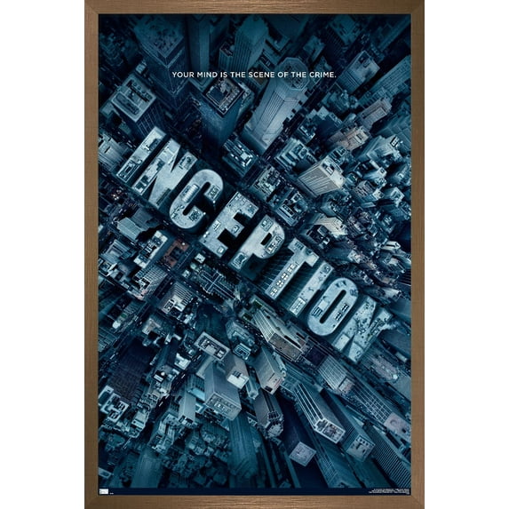 Inception - One Sheet Wall Poster, 14.725" x 22.375" Framed