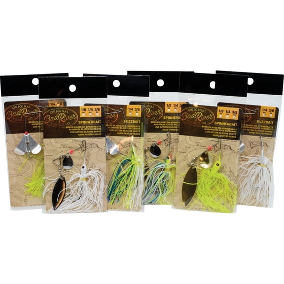 Inception Outdoors Inception Bad River Spinnerbait Fishing Lure Kit - Pack of 12