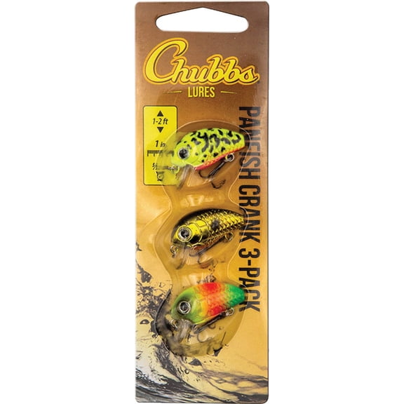 Inception Outdoors Inception Chubbs Panfish Crank Fishing Lure Kit - Pack of 4