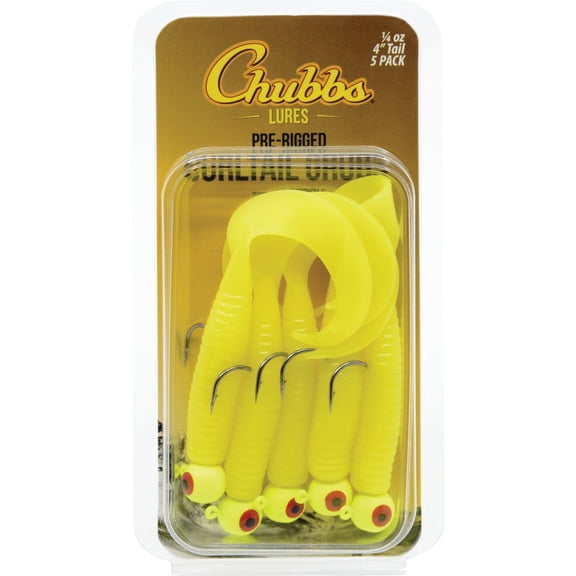 Inception Outdoors Inception Chubbs Yellow Curltail Fishing Lure Kit - Single Pack