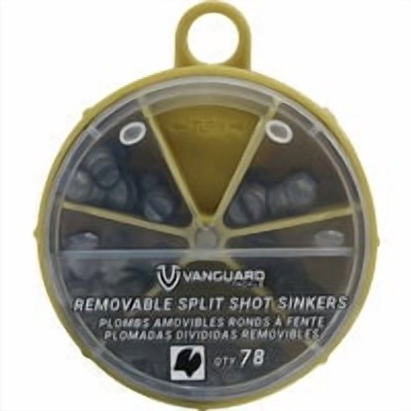 Inception Outdoors Vanguard 79-Piece Removable Split Shot Sinker Kit Assortment - Pack of 10
