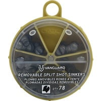 Inception Outdoors Vanguard 79-Piece Removable Split Shot Sinker Kit Assortment - Pack of 24