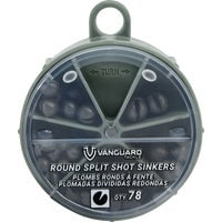 Inception Outdoors Vanguard 79-Piece Round Split Shot Sinker Kit - Pack of 10