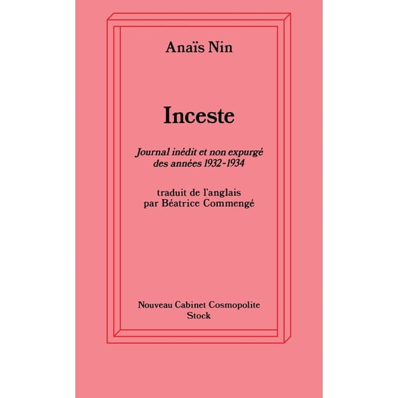Inceste, (Paperback)