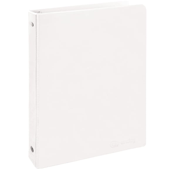 ½ Inch 3 Ring Binder .5 inch White Clear View Cover with 2 Inside Pockets, Colored School Supplies Office and Home Binders – by Enday