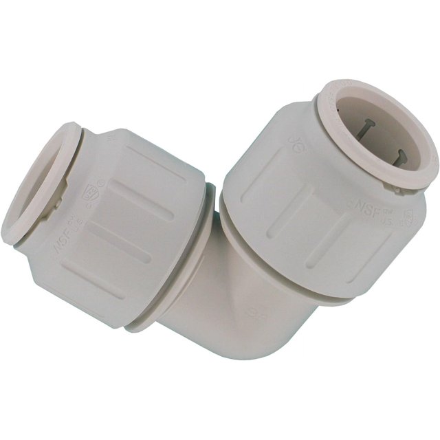 Inch 90 Degree Union Elbow, Push to Connect Plastic Plumbing Fitting