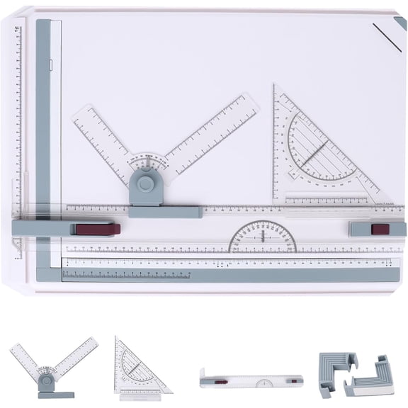 Inch A3 Drawing Board, Multifunctional Drafting Table with Clear Scale Lines and Adjustable Measuring System Angle, Drawing Board Graphic for Architectural Sketch