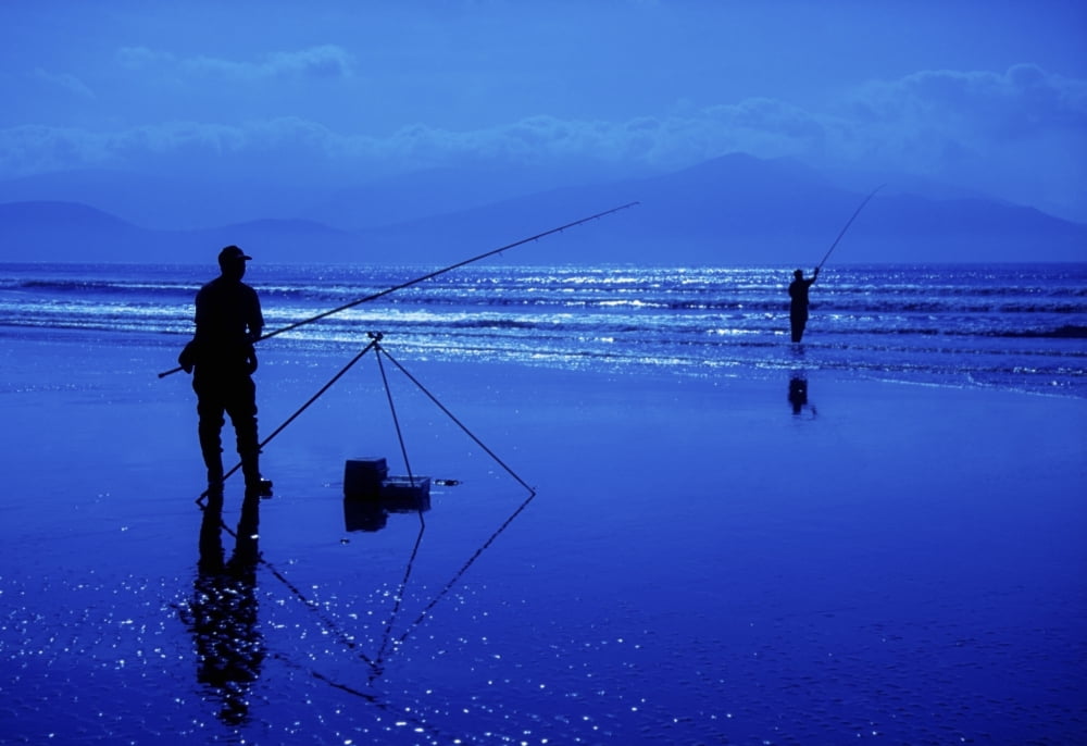 Inch Beach Dingle Peninsula County Kerry Ireland Fishing On The Beach Canvas Art - Richard Cummins Design Pics (36 x 24)
