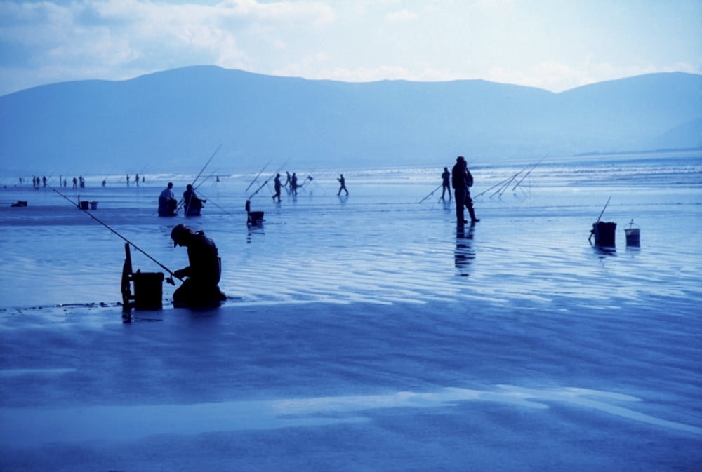 Inch Beach Dingle Peninsula County Kerry Ireland Fishing On The Beach Canvas Art - Richard Cummins Design Pics (36 x 24)