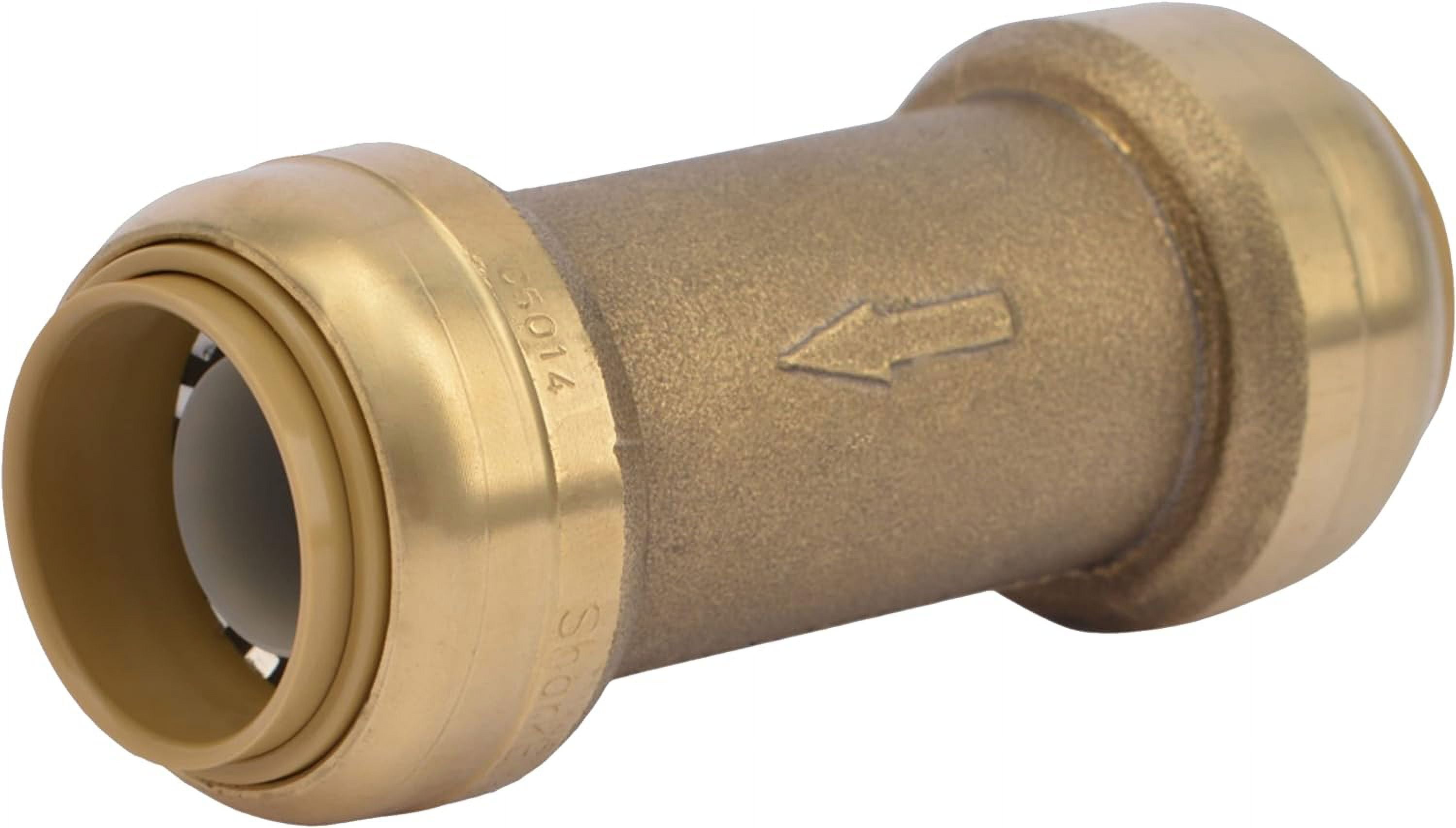 Inch Check Valve, Push To Connect Brass Plumbing Fitting, PEX Pipe