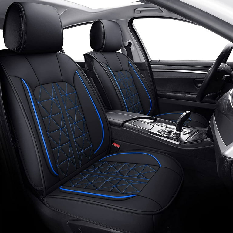 Inch Empire Universal Car Seat Covers & Cushions, Full Set, Triangle Blue 