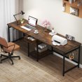 Inch Extra Long Desk Double Desk with 2 Drawers Two Person Desk Long