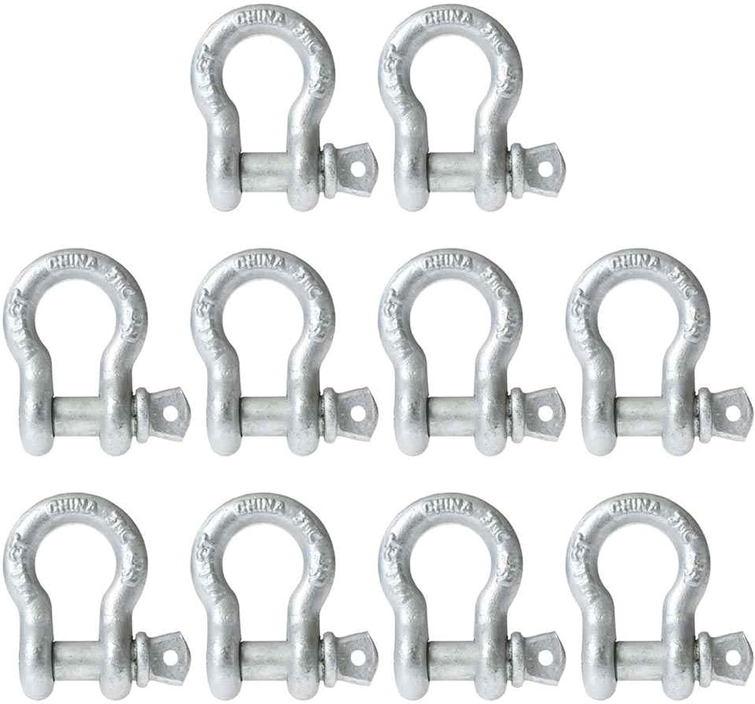 inch-galvanized-pin-anchor-shackles-10-pack-1-ton-2-000-lbs
