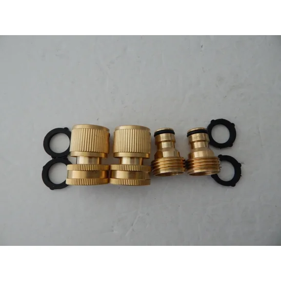 Inch Garden Hose Quick Connect Water Hose Brass Female Male Connectors Set New