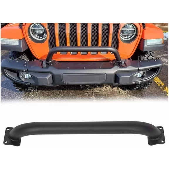 Inch Height Guard Compatible with 2018-2025 JL & 2020-2025 Gladiator JT 82215351 Rubicon Bull Bar Push Bar Front Bumper Grill Guard