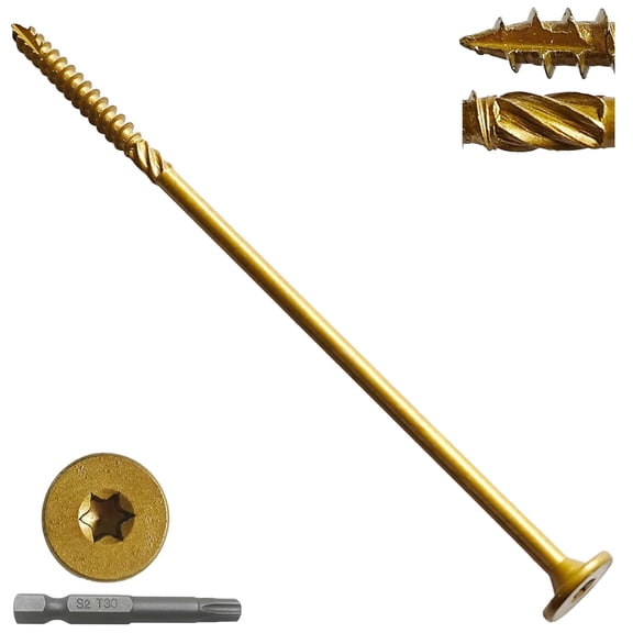 Inch Lag Screws,Structural Wood Screws,Heavy-Duty Outdoor Deck Construction,Timber Screws,Framing,Rust Resistant Black Ceramic Coating,Torx Bit Included (3lb Olive Drab Flat Top, #14x8)
