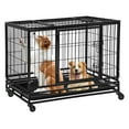 Inch Large Dog Crate Dog Kennel Indoor Outdoor Big Dog Cage Dog Crates for Large Medium Small
