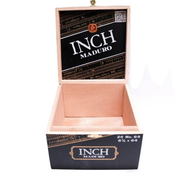 Inch Maduro No. 64 Empty Wood Cigar Box 7" x 6.75" x 4.5"