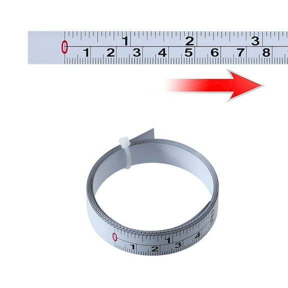 1m/2m Workbench Ruler Adhesive Tape Measure Inch & Metric Double Scale Rust-Proof Rule Self-Adhesive Measuring Tape