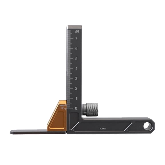 Inch/Metric Scale Aluminum Router Table Height Gauge Measuring Instrument Height Gauge Woodworking Measurement Tool