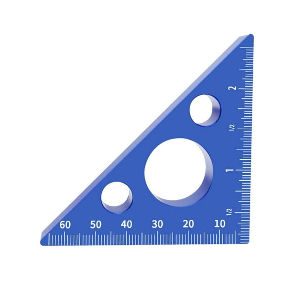 Inch Metric Triangular Ruler 45/90 Degree Angles Ruler for Carpenter Layout Square Measurement Tool Woodworking Square