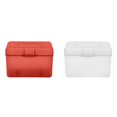 thumbnail image 1 of Inch Plastic Index Card Storage Boxes, Multipurpose Organizer for Flashcards, Recipe Cards, Business Cards & Notecards Study Office Kitchen Supplies, 1 of 9