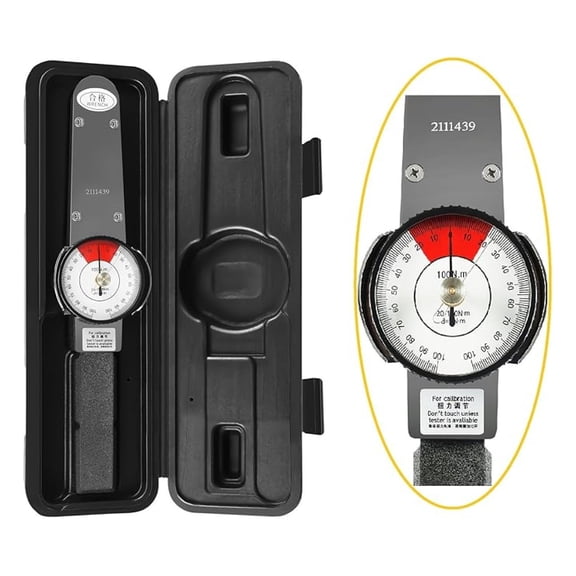 Inch Pound Dial Torque Wrench 0-100n.m Meter Indicator for Automotive Mechanical Repair Measurement Hand Tool