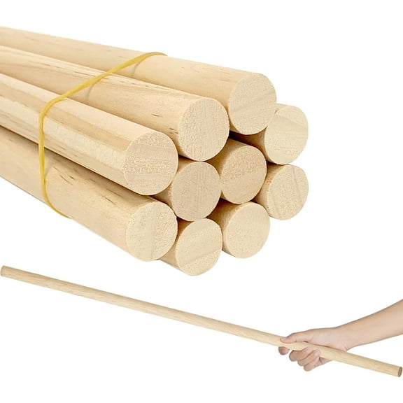 Inch Round Wood Dowels Unfinished Pine Wood Dowels Made in The USA for Woodworking, Crafts
