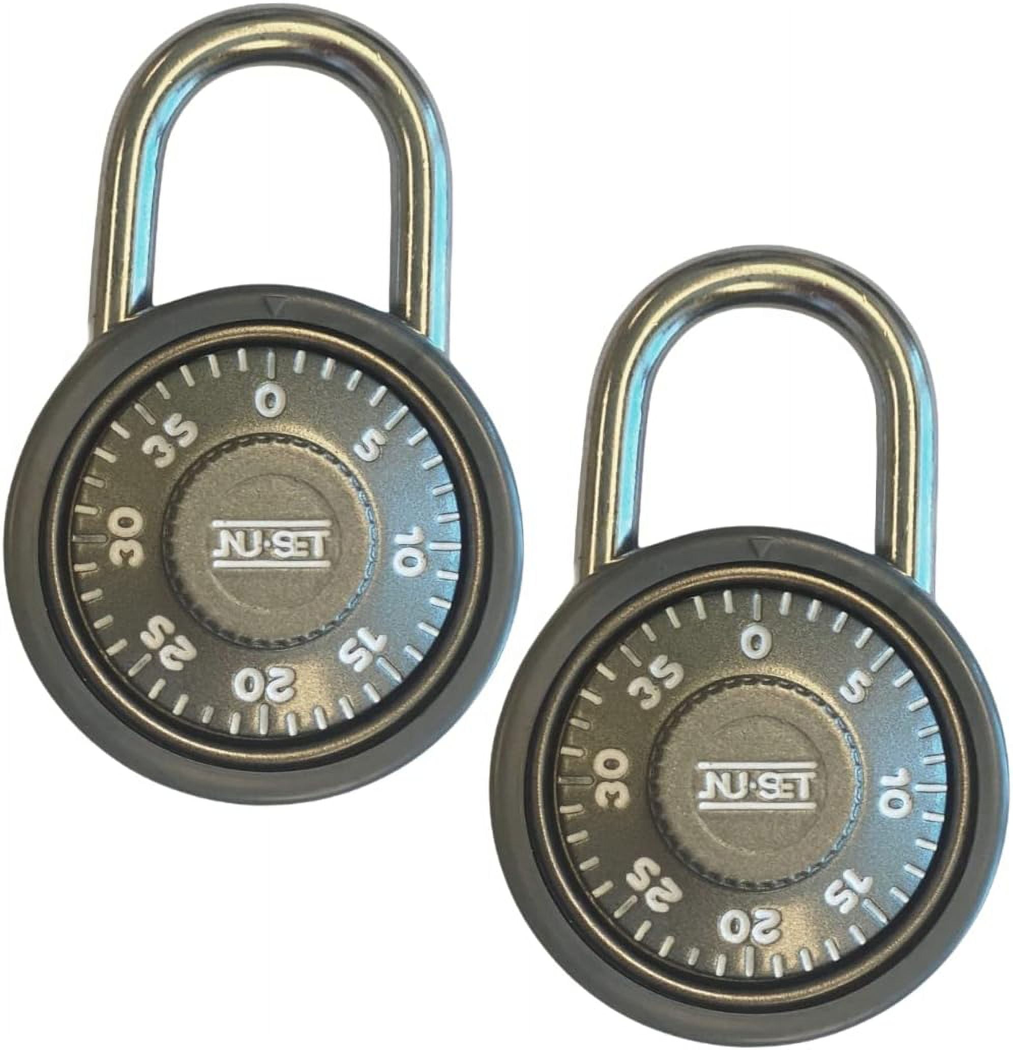 Inch Spin Dial Locker Lock, Combination Padlock For Gym And School Lockers, Grey Dial, 2 Pack