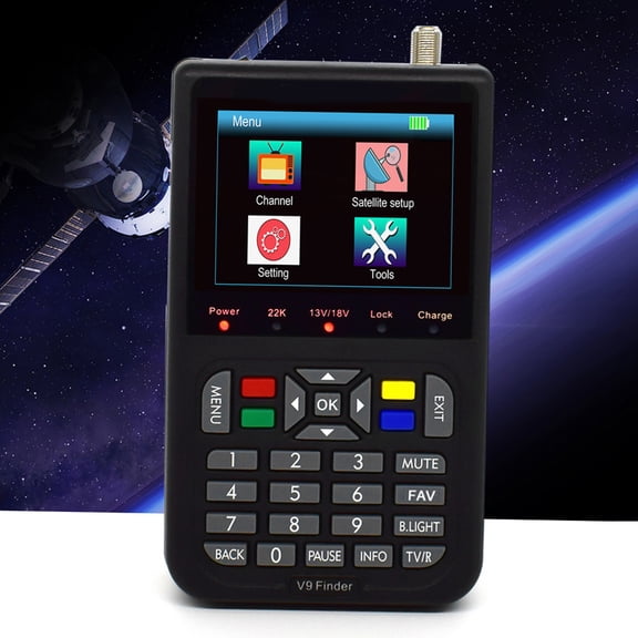 Inch V9 Finder Digital Satellite Finder LCD Satellite Finder Digital Satellite Signal Finder Meter Satellite Meter Satellite Finder 3.5 Inch LCD Digital Display Satellite