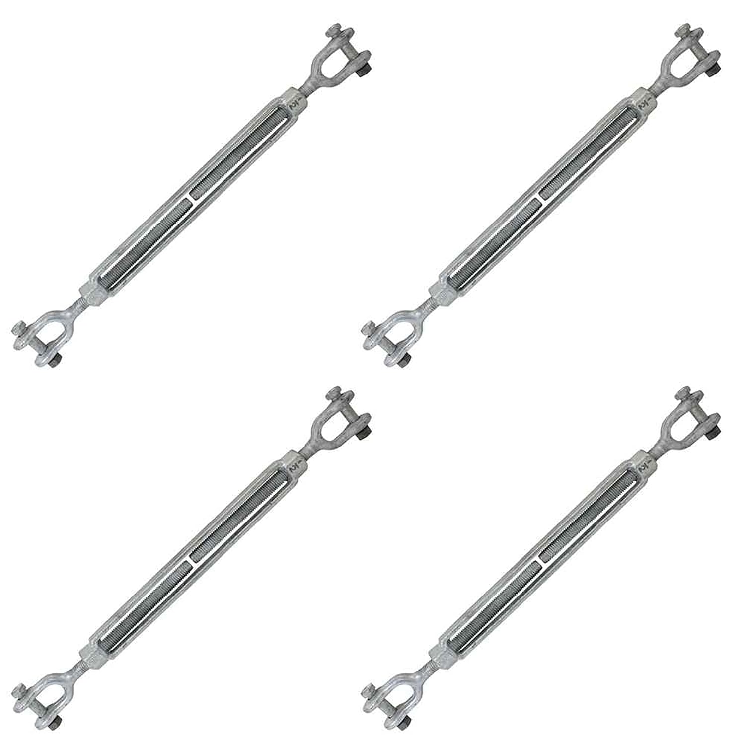 Inch x 9 Inch Jaw and Jaw Galvanized Turnbuckle, Working Load Limit