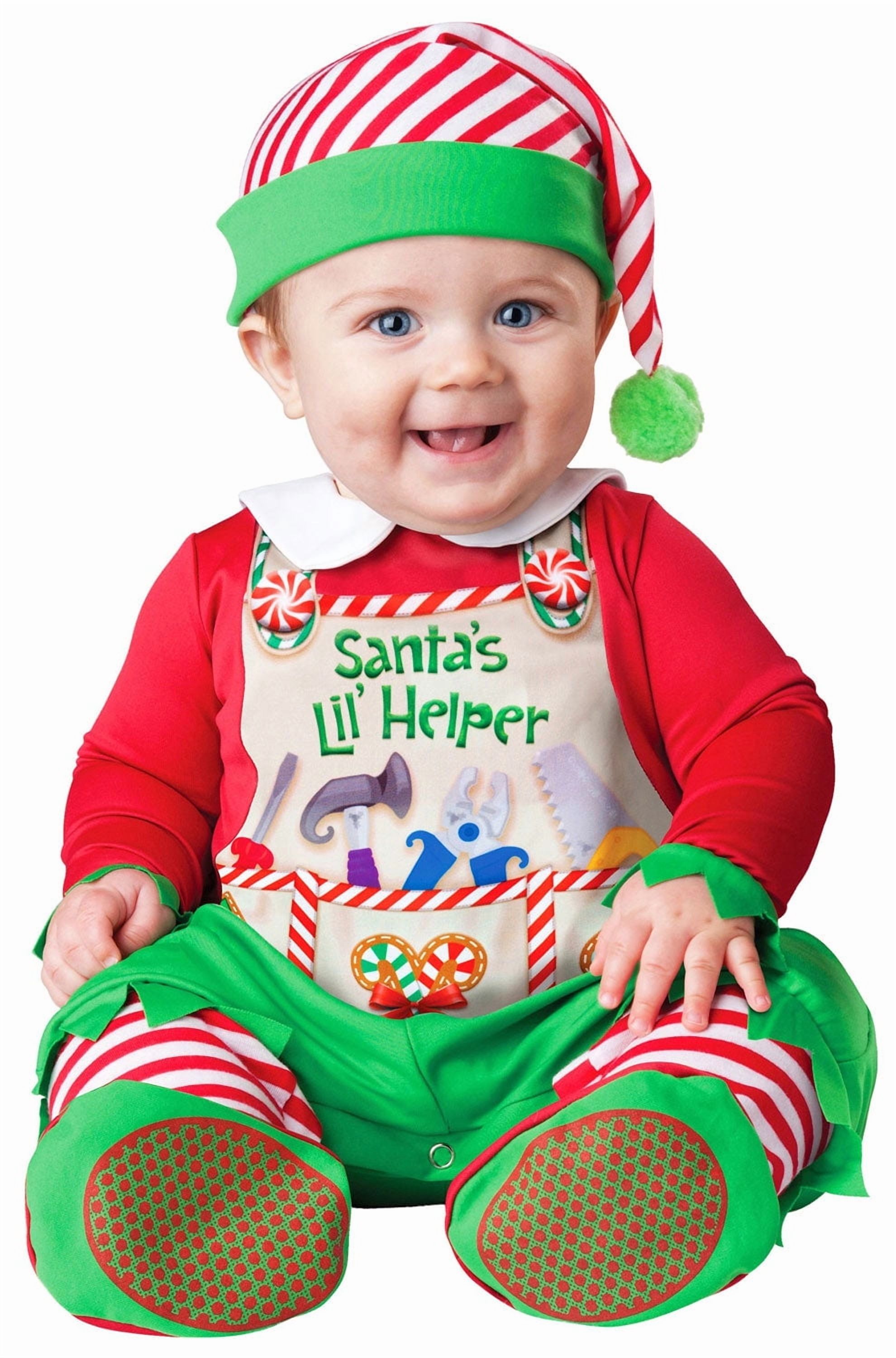 Incharacter Santa's Lil' Helper Infant Costume: 6-12 Months Unisex ...