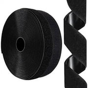 Inches) Width Black Or White Sew On Hook & Loop - Premium Grade Non-Adhesive Sew-On Sold Includes Hook And Loop Both Side Interlocking Tape Sold By 5, 10, 27 Yards (Black - 5 Yards)