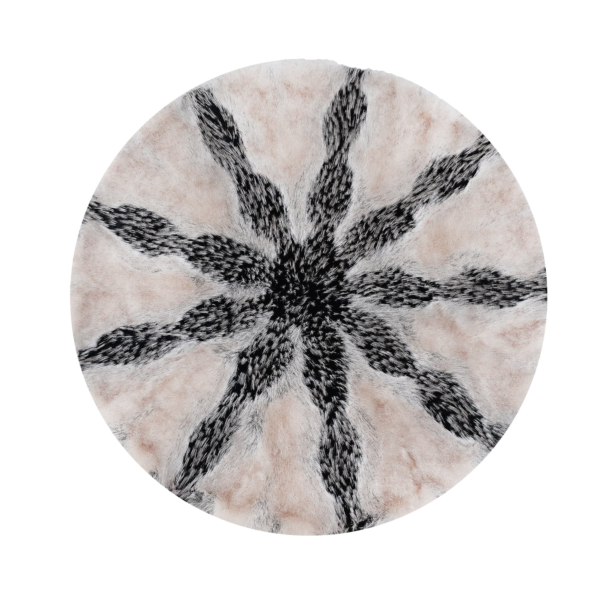 Mainstays White Faux Fur Rug Non-Skid Fluffy Floor Rug for living room ...