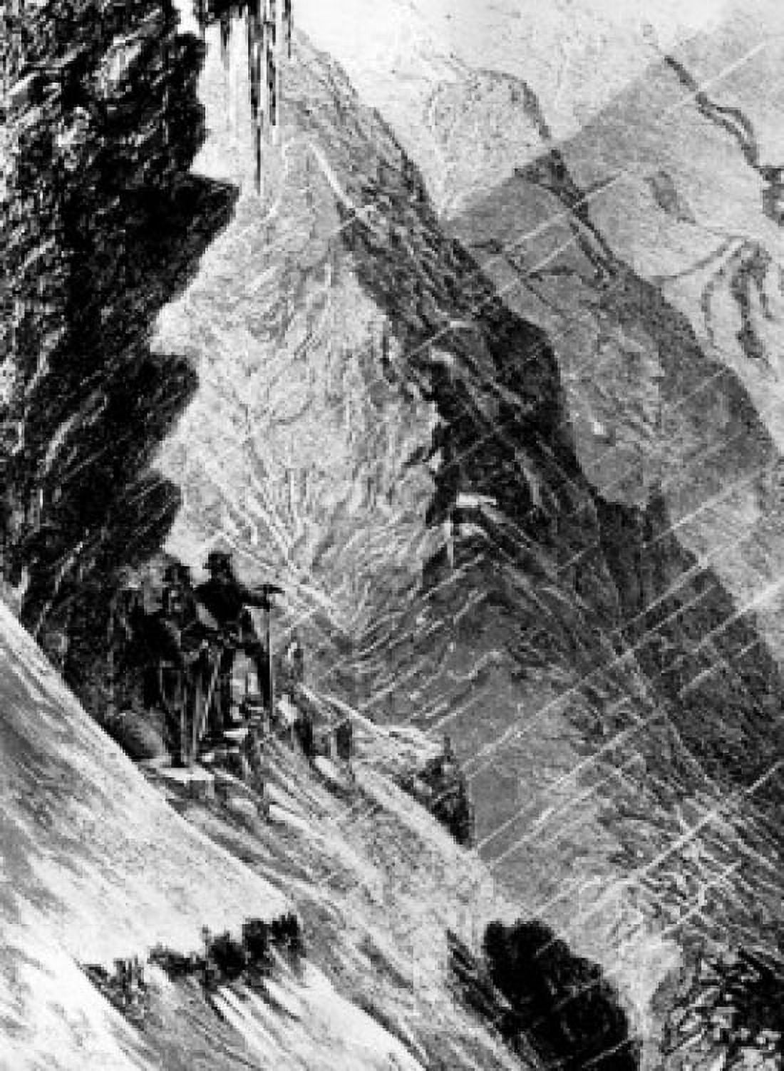 Incident at the First Ascent of Mount Cook New Zealand in 1882 by unknown artist Canvas Art - (18 x 24)