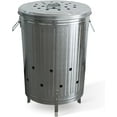 thumbnail image 1 of Incinerator Burn Barrel for Outside for Burning Trash Leaf - Metal Burn Can Cage Bin Container - Fire Can Paper Burner Outdoor, Lid and Ventilation Holes, Galvanized Steel, 20 Gallon, 1 of 18